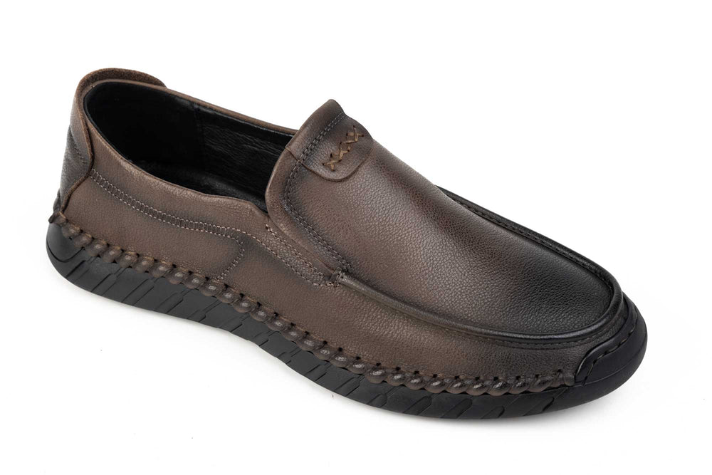 Pantofi barbati piele naturala MELS 83052 Kaki
