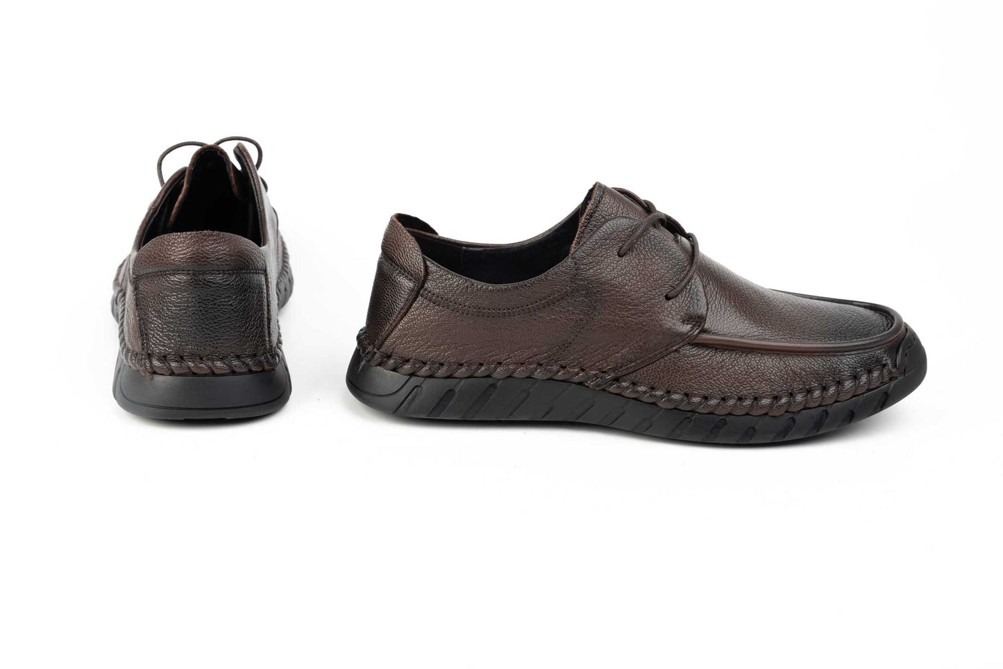 Men's genuine leather shoes MELS 83053 Brown