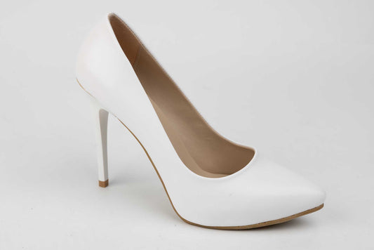 Pantofi mireasa piele eco calitate premium KARIN 21 Alb box
