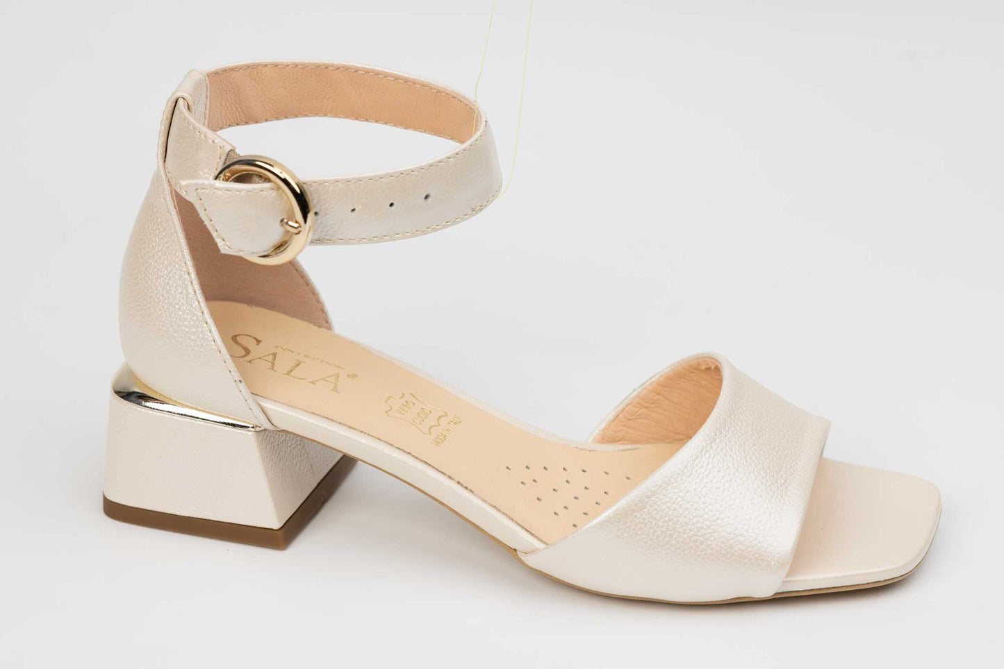 Women's genuine leather sandals SALA 20254 Pearl beige