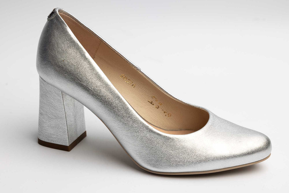 Pantofi dama eleganti piele naturala SALA 20216 Argintiu