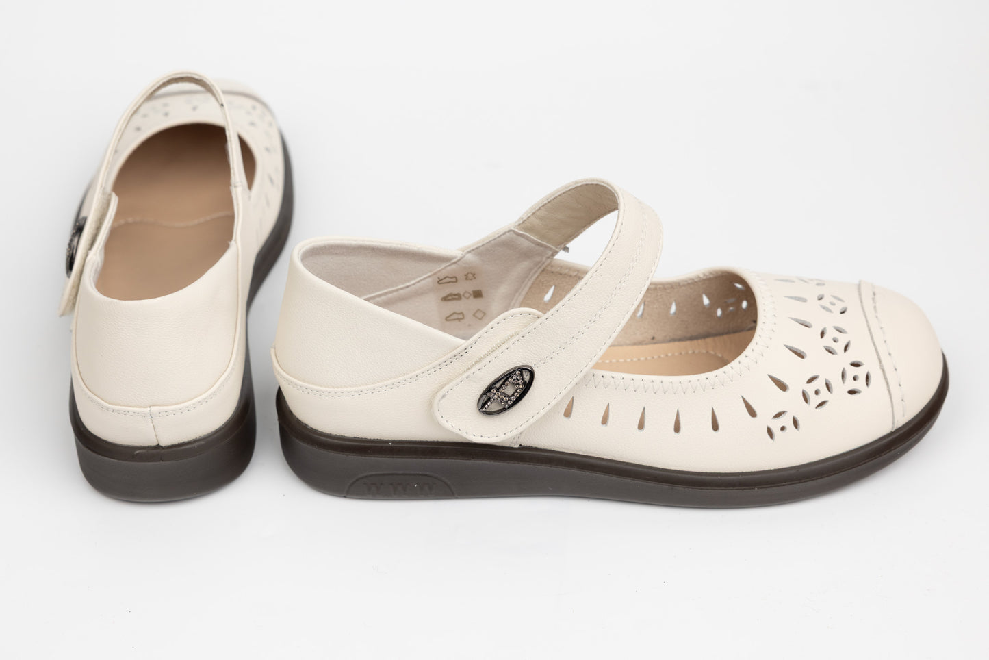 Pantofi dama piele naturală BETINA 2811 Bej perf