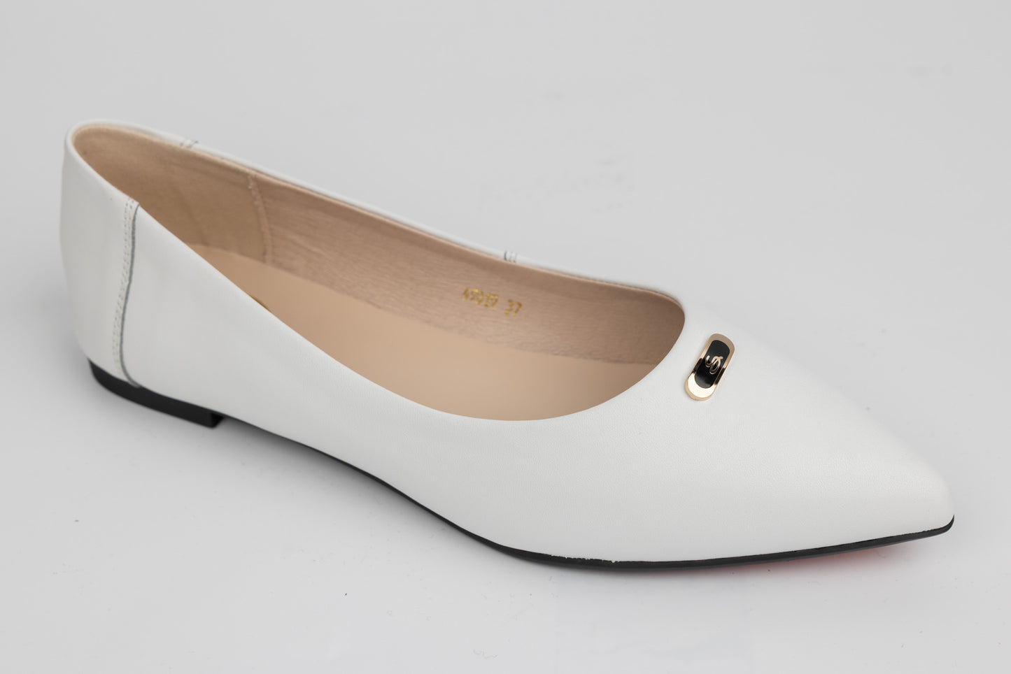 Pantofi dama balerin piele naturală FORMAZIONE 49019 Alb