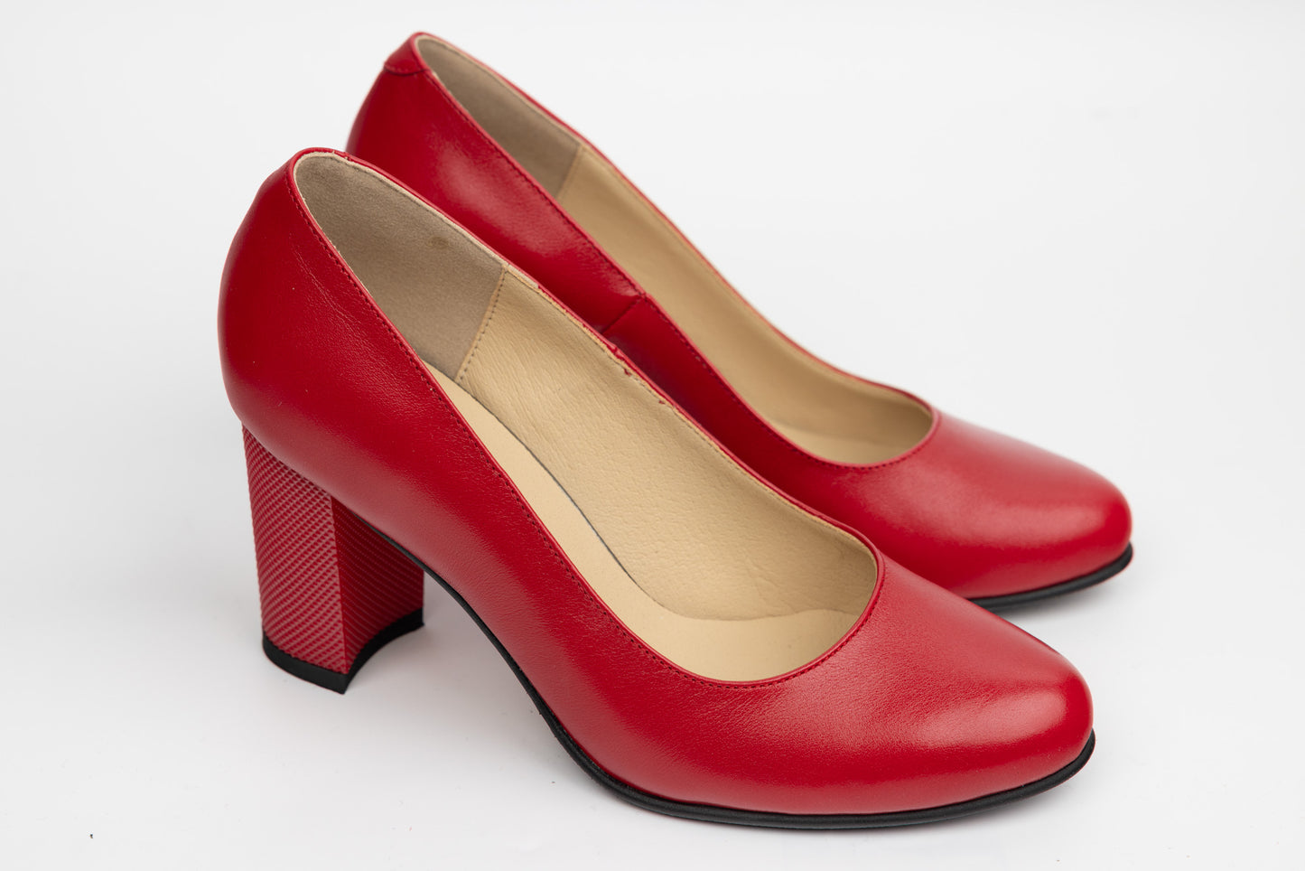 Women's genuine leather shoes ANTONIO 337-355 Boxing red