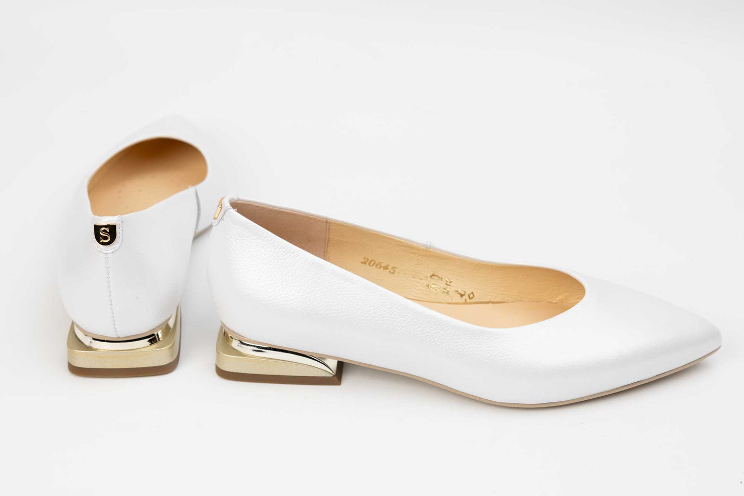 Pantofi dama eleganti piele naturala SALA 20645 Alb