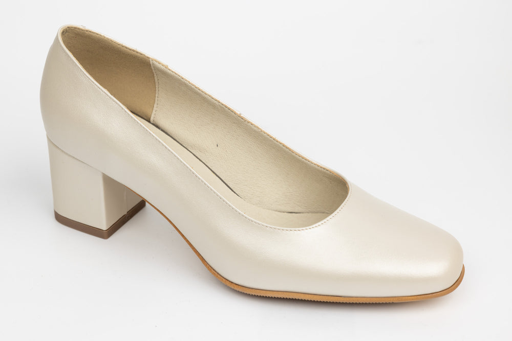 Pantofi dama piele naturală ANTONIO 337-355 Bej sidef
