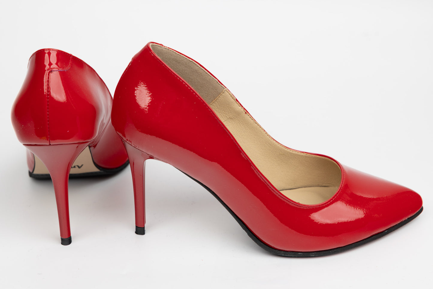 Pantofi dama piele naturală lăcuită ANTONIO 3527-370 Roșu lac