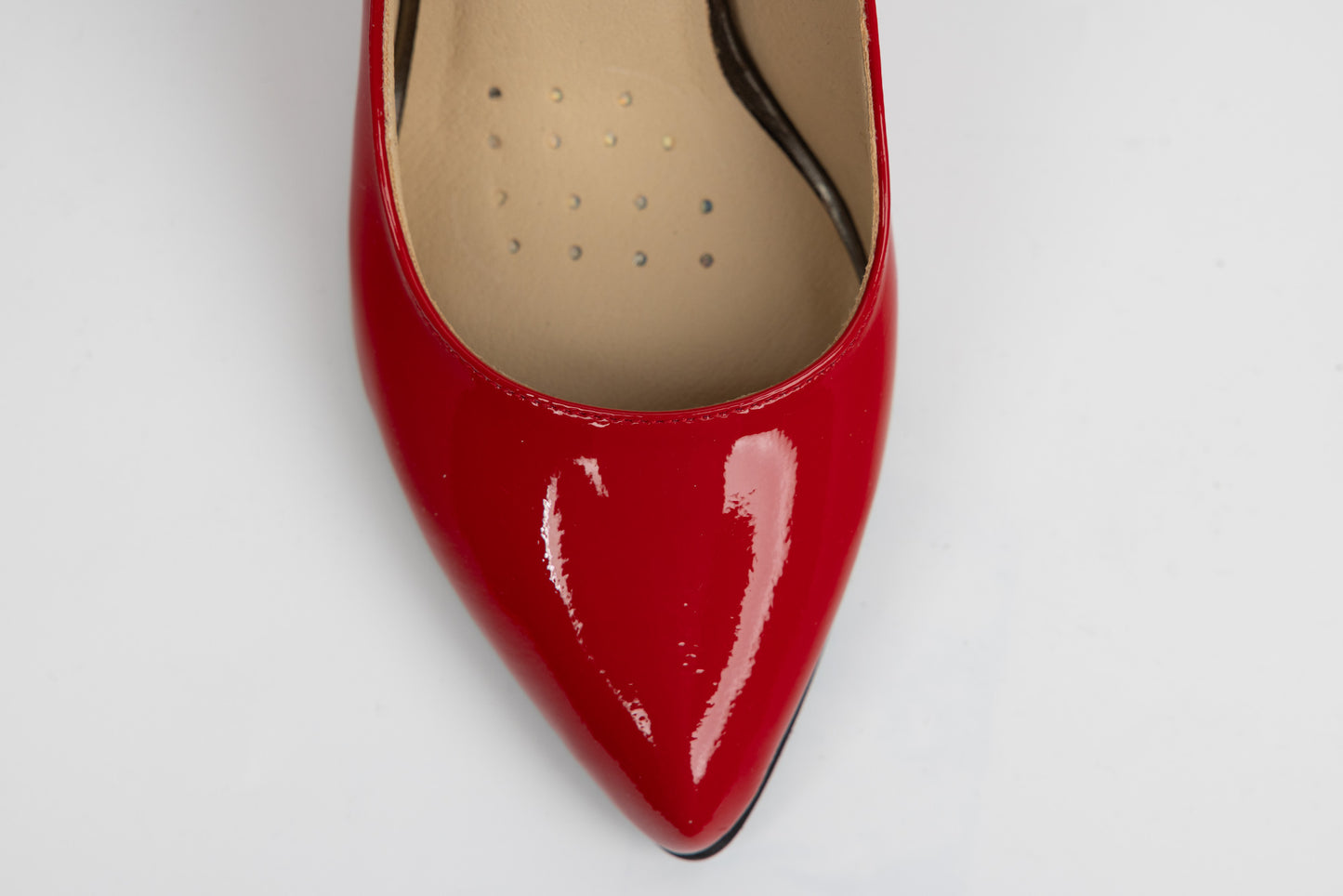 Pantofi dama piele naturală lăcuită ANTONIO 3527-370 Roșu lac