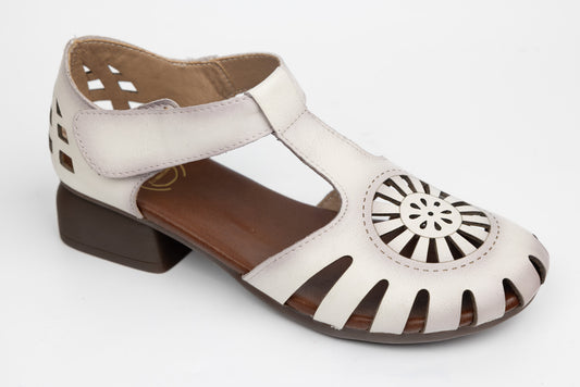 Women's sandals made of genuine leather FORMAZIONE 631 Grey