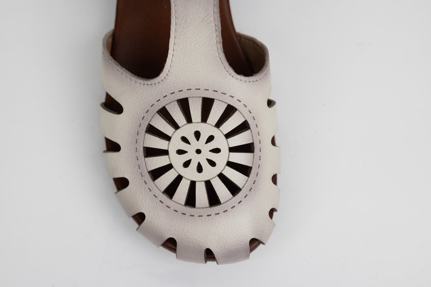 Women's sandals made of genuine leather FORMAZIONE 631 Grey