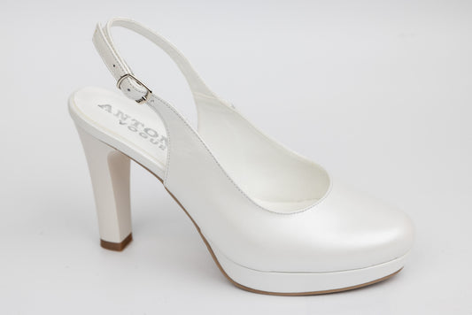 Pantofi dama piele naturală ANTONIO 228 Alb dec
