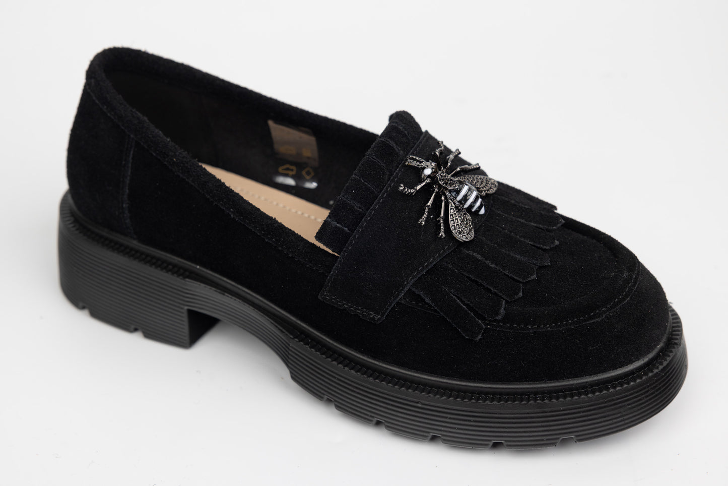 Pantofi dama piele naturală intorsa BETINA 8989 N vel
