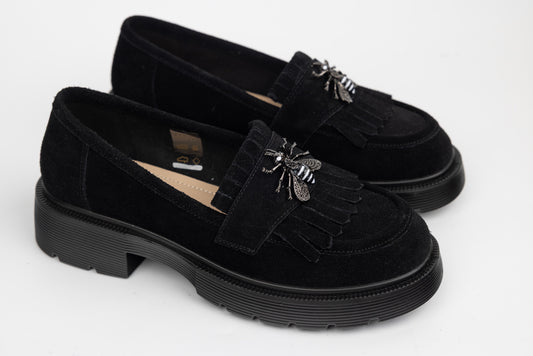 Pantofi dama piele naturală intorsa BETINA 8989 N vel