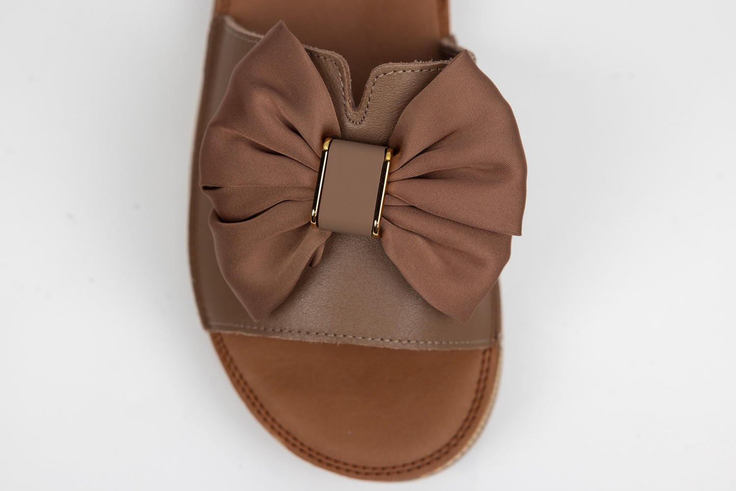 Women's genuine leather slippers 9391 Apricot