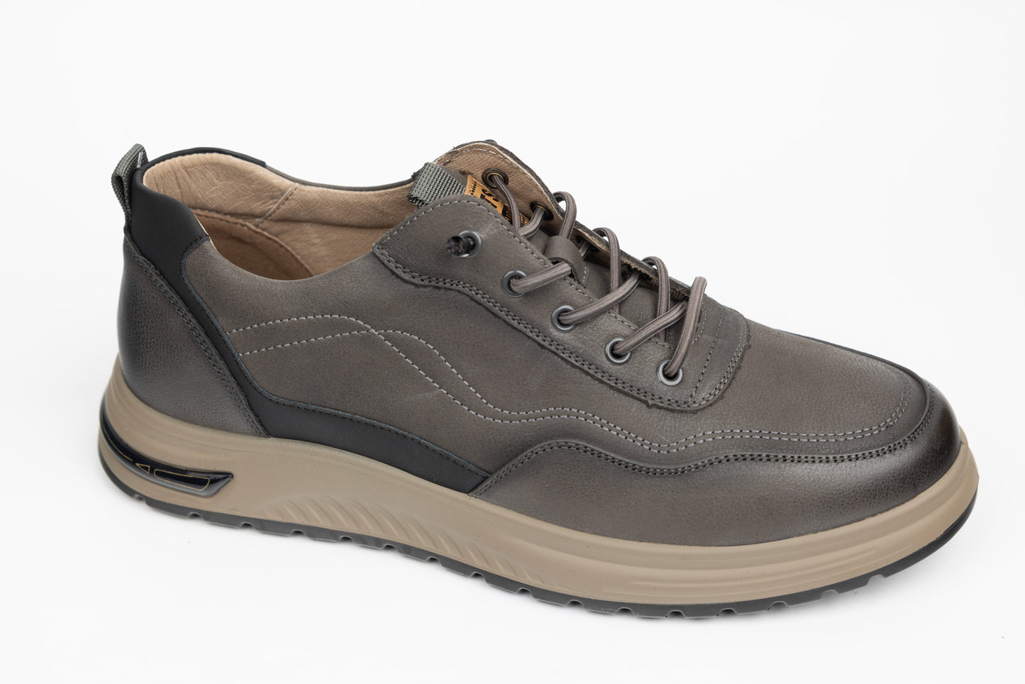 Casual shoes genuine leather JOHAN SPORT 28064 Grey