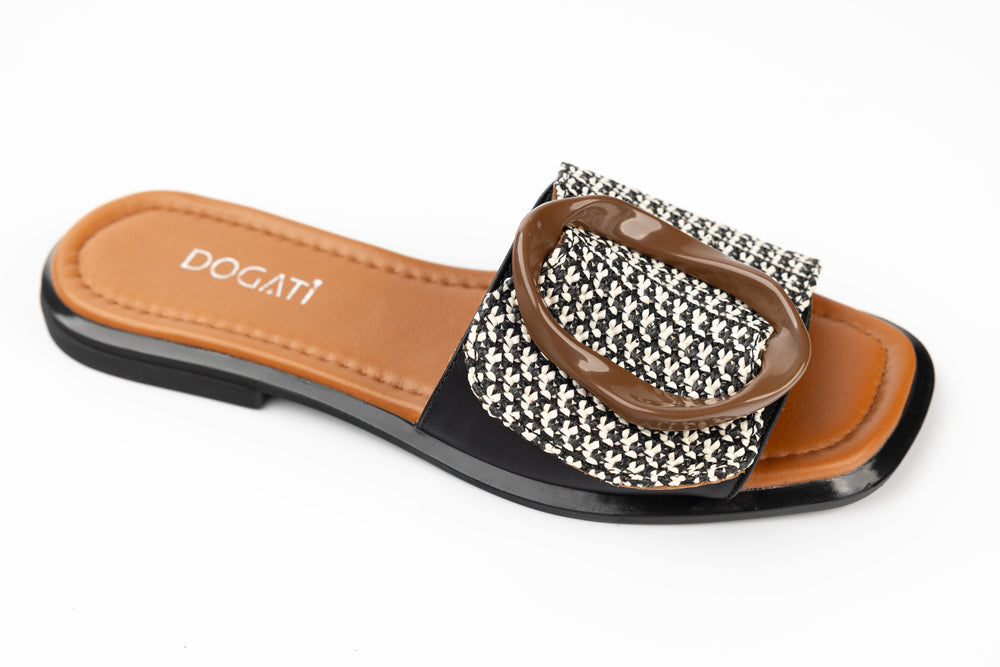 Slapi dama piele naturală DOGATI 0008 N