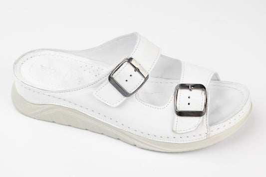 Saboti dama piele naturală DOGATI 6099 Alb