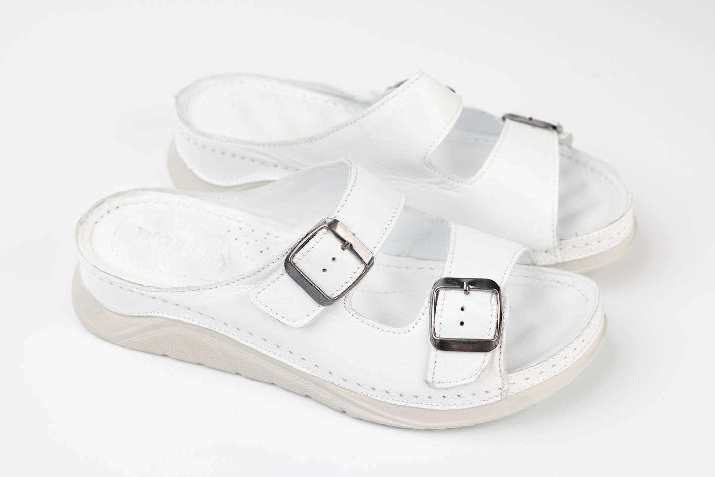 Saboti dama piele naturală DOGATI 6099 Alb