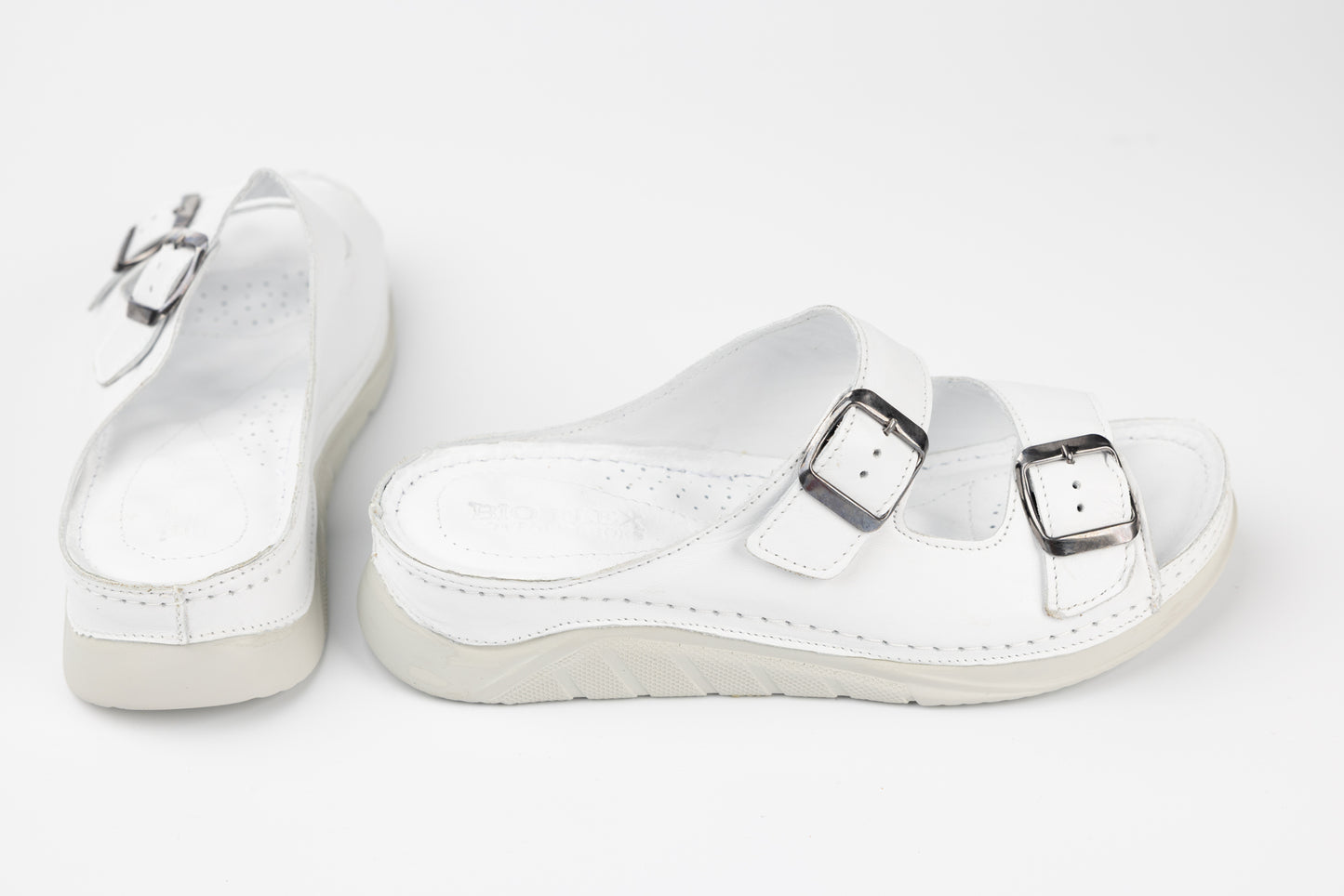 Saboti dama piele naturală DOGATI 6099 Alb