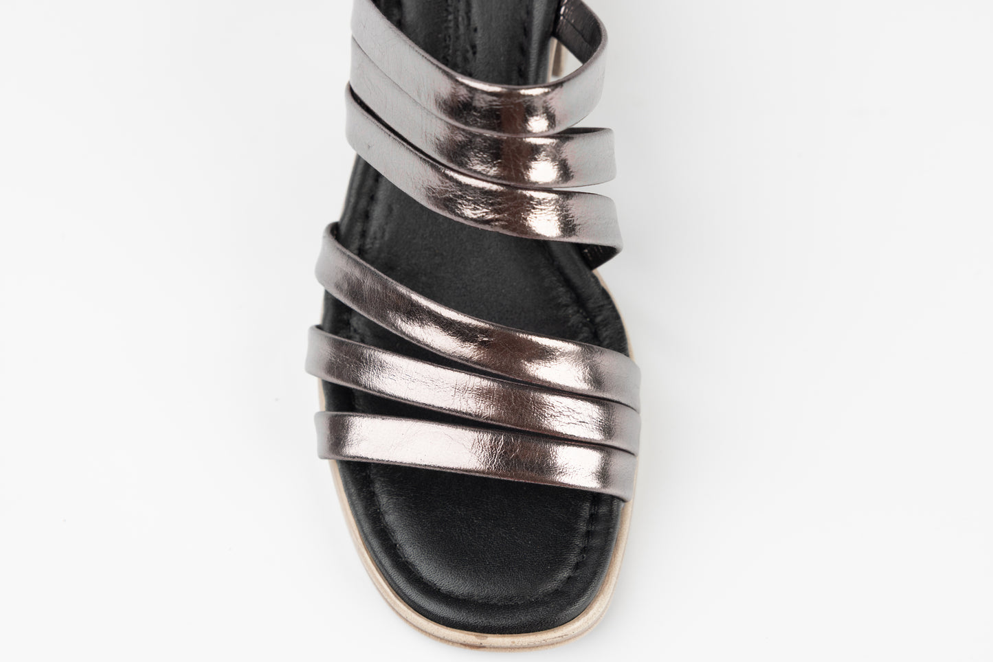 Women's genuine leather clogs ANNA VIOTI 99 Platin