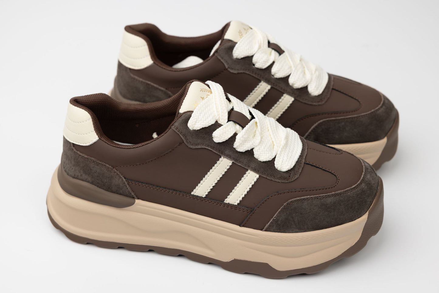 Adidași damă piele naturală FRANCO GERARDO 6306 Maro