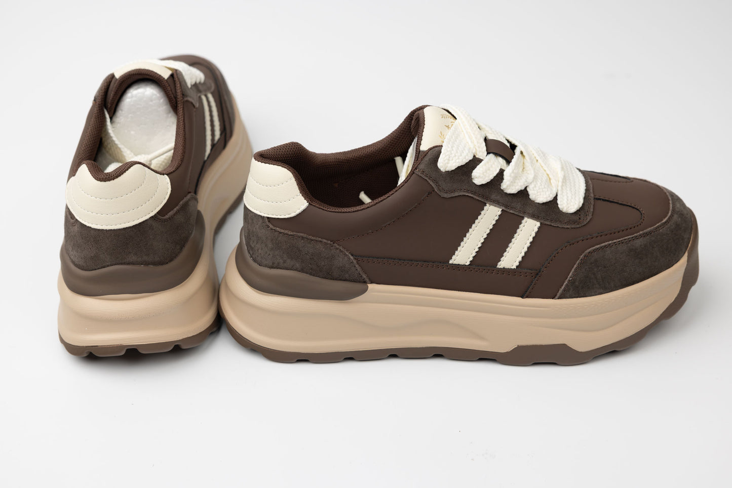 Adidași damă piele naturală FRANCO GERARDO 6306 Maro