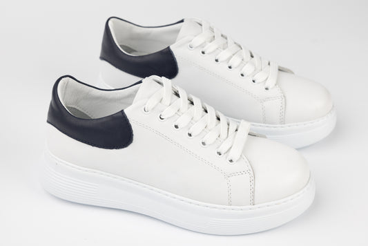 Pantofi casual sport ANNA VIOTI 16-450 Alb blue ( unisex )