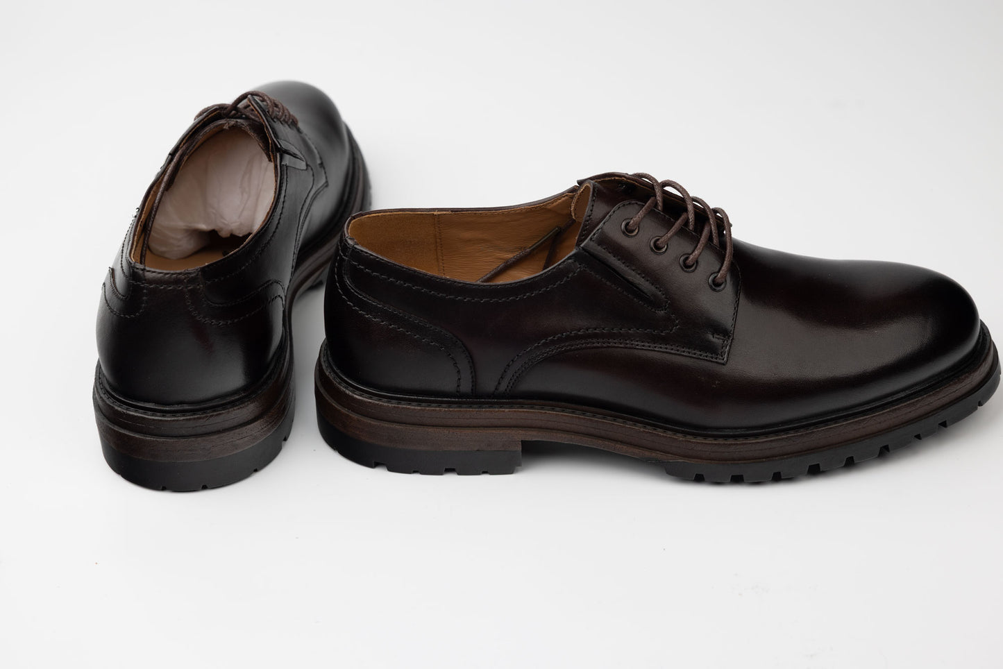 Pantofi bărbați piele naturală ELDEMAS 069235 Coffe