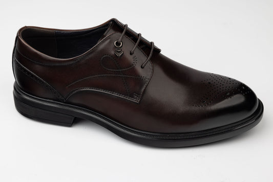 Pantofi bărbați piele naturală ELDEMAS 96607 Maro