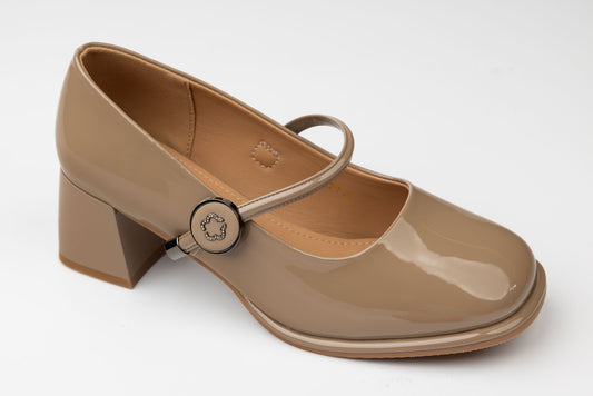 Pantofi dama piele naturală lăcuită FORMAZIONE 312 Apricot lac