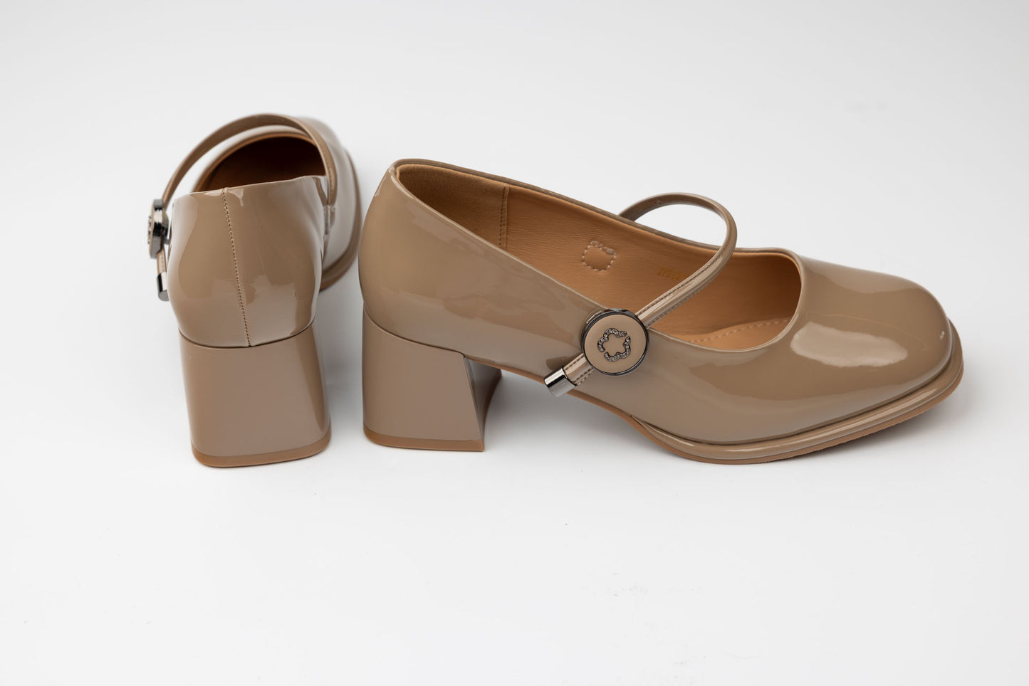 Pantofi dama piele naturală lăcuită FORMAZIONE 312 Apricot lac
