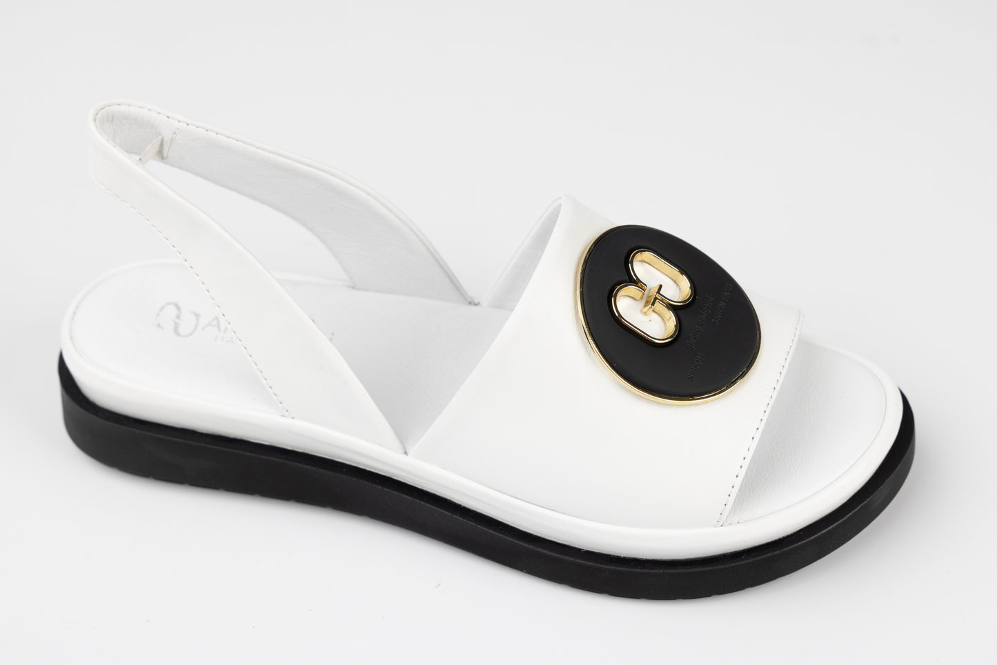 Women's sandals made of natural leather ANNA VIOTI 30-21 White