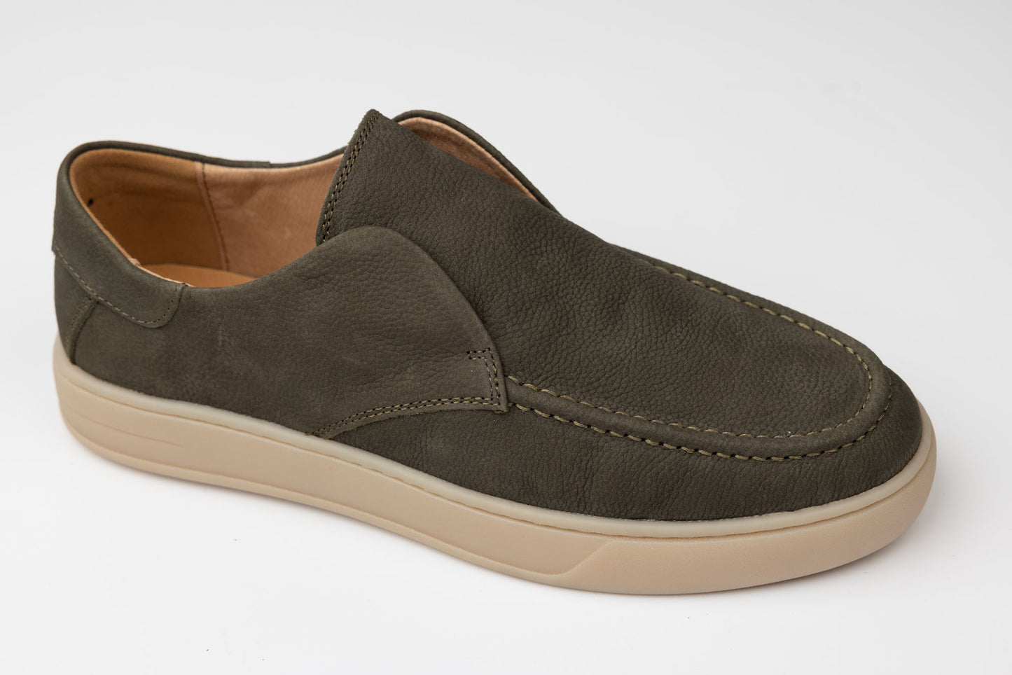 Men's sports shoes made of genuine leather FRANCO GERARDO 02-203 Green