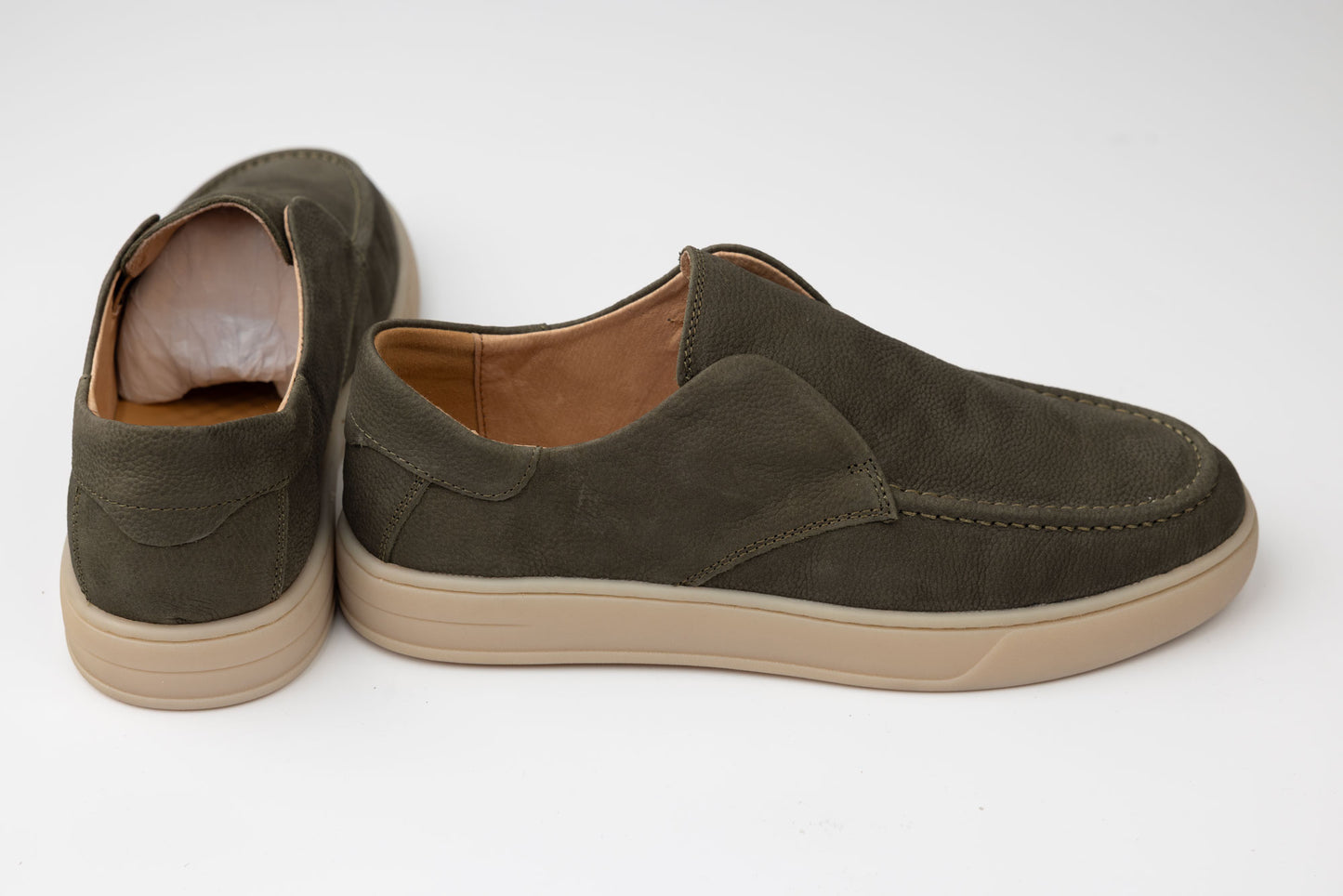 Men's sports shoes made of genuine leather FRANCO GERARDO 02-203 Green