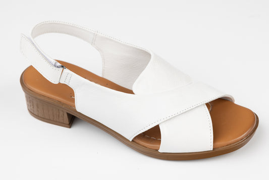 Sandale dama piele naturală ANNA VIOTI 6025 Alb