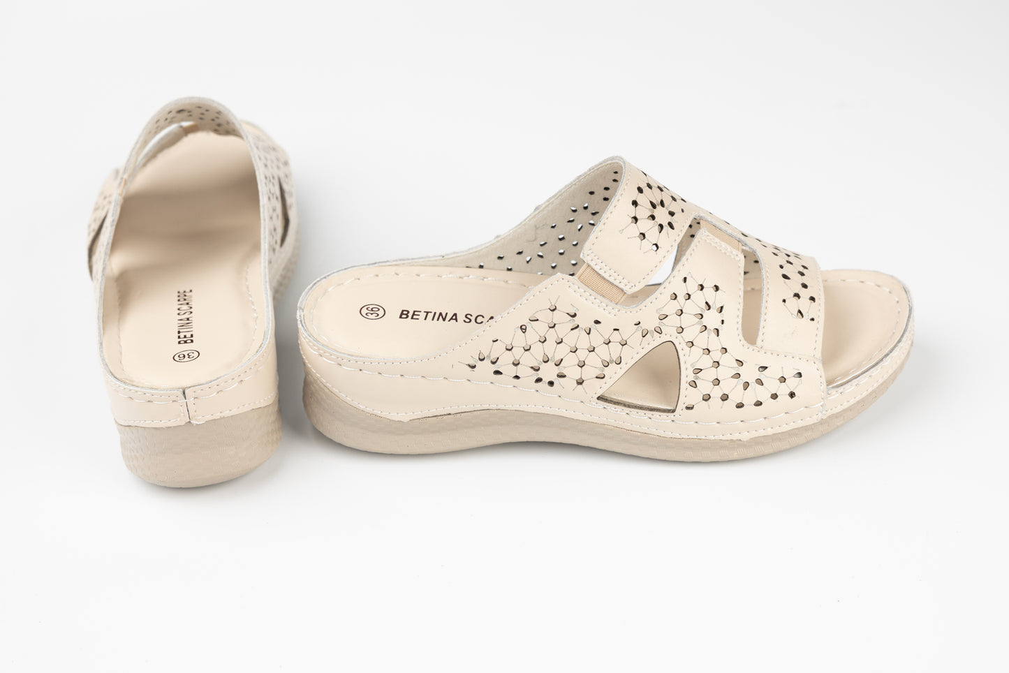 Saboti dama comfort piele naturală 017-2 Bej