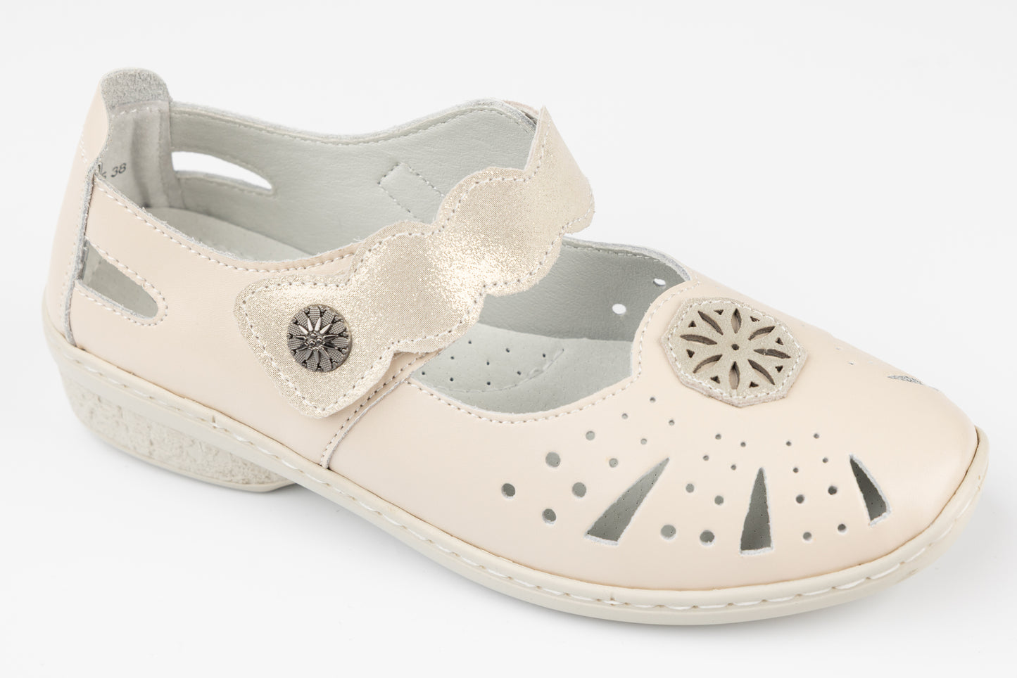 Women's genuine leather shoes BETINA 24-025 Beige