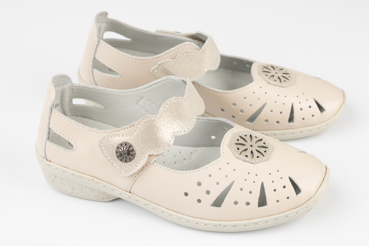 Women's genuine leather shoes BETINA 24-025 Beige