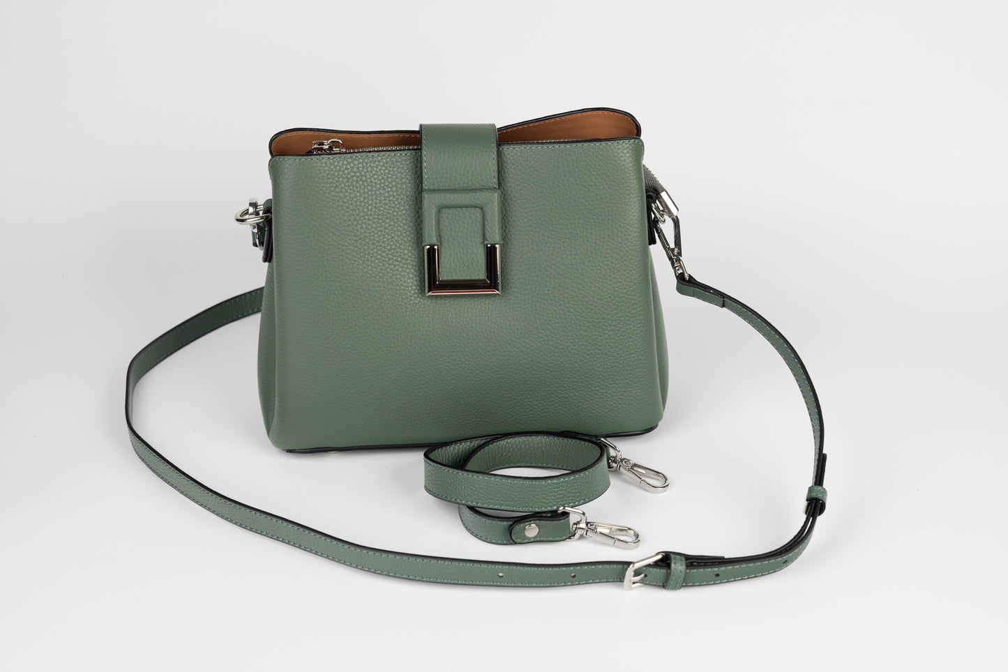 Women's genuine leather bag FENIX FASHION 8669 Green