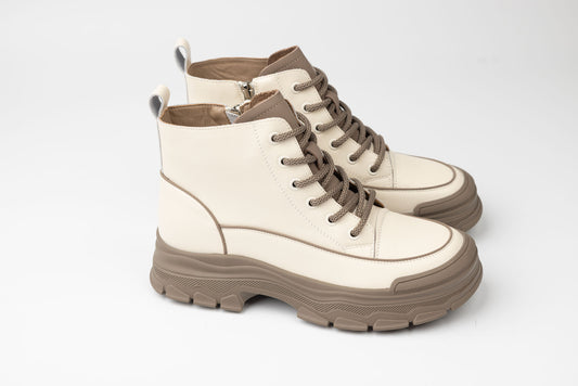 Gheata Dama Piele Naturala FRANCO GERARDO Sport 6575 Bej