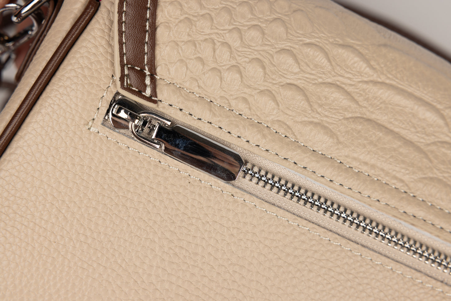 Women's genuine leather bag FENIX FASHION 44 Apricot