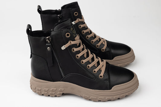 Women's casual boots made of genuine leather FRANCO GERARDO 1292 Box black