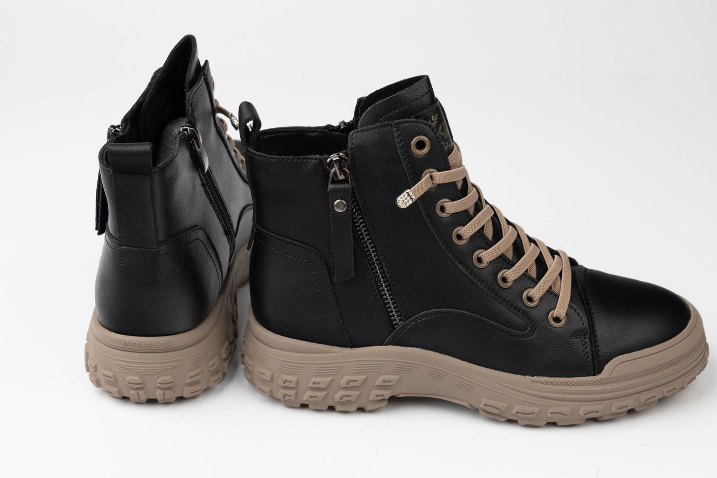 Women's casual boots made of genuine leather FRANCO GERARDO 1292 Box black