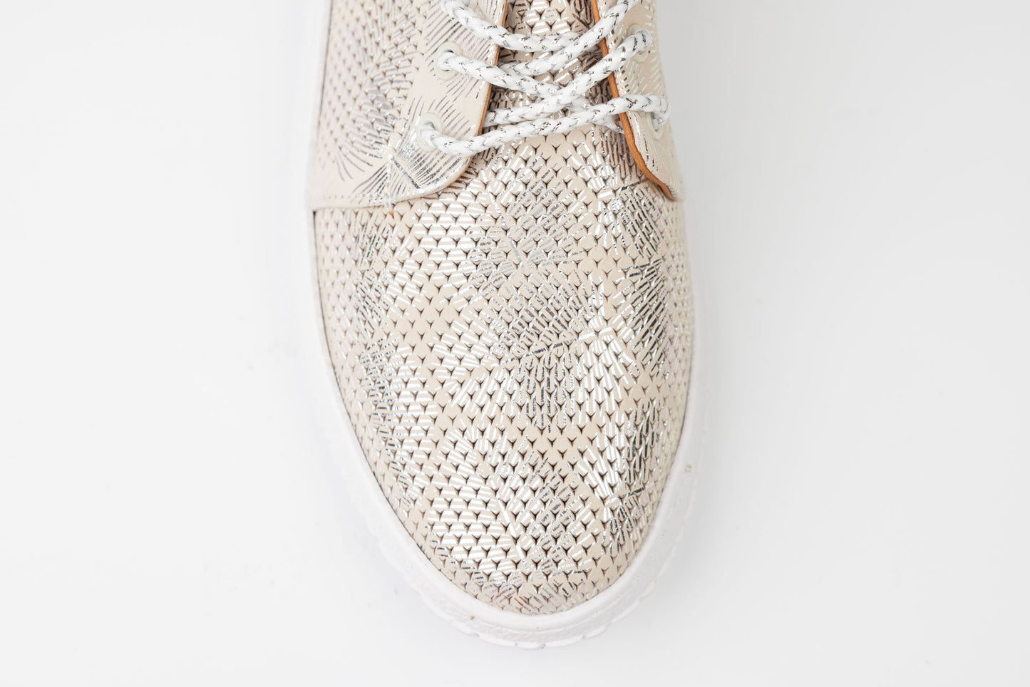 Pantofi damă piele naturală LSD 02 Auriu perforat