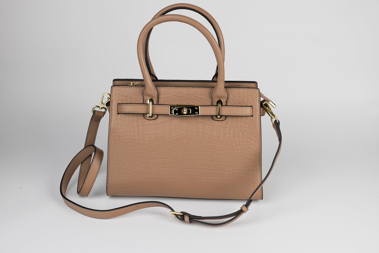 Women's genuine leather bag FENIX FASHION 6789 Khaki