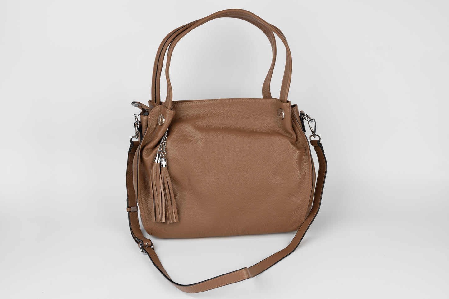 Women's genuine leather bag FENIX FASHION 58818 Khaki