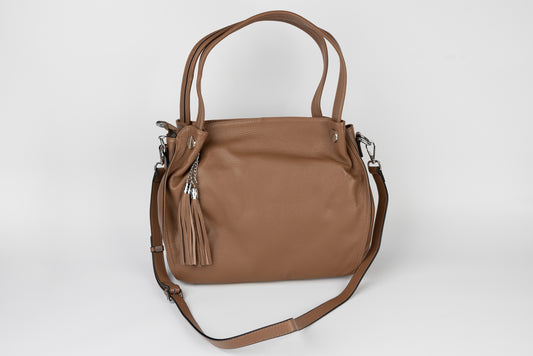 Geanta dama piele naturală FENIX FASHION 58818 Khaki