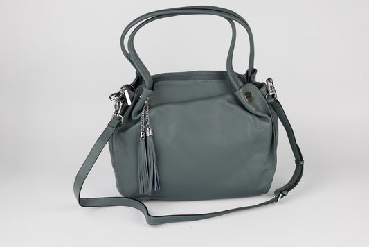 Women's genuine leather bag FENIX FASHION 58818b Blue