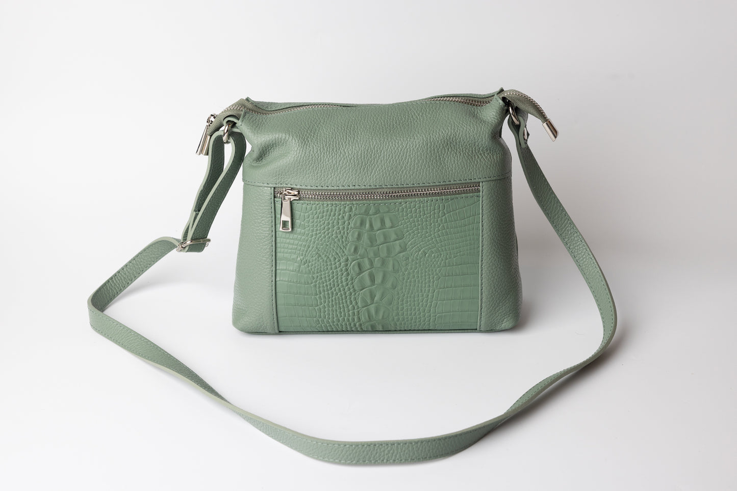 Women's genuine leather bag FENIX FASHION 2026 Blue