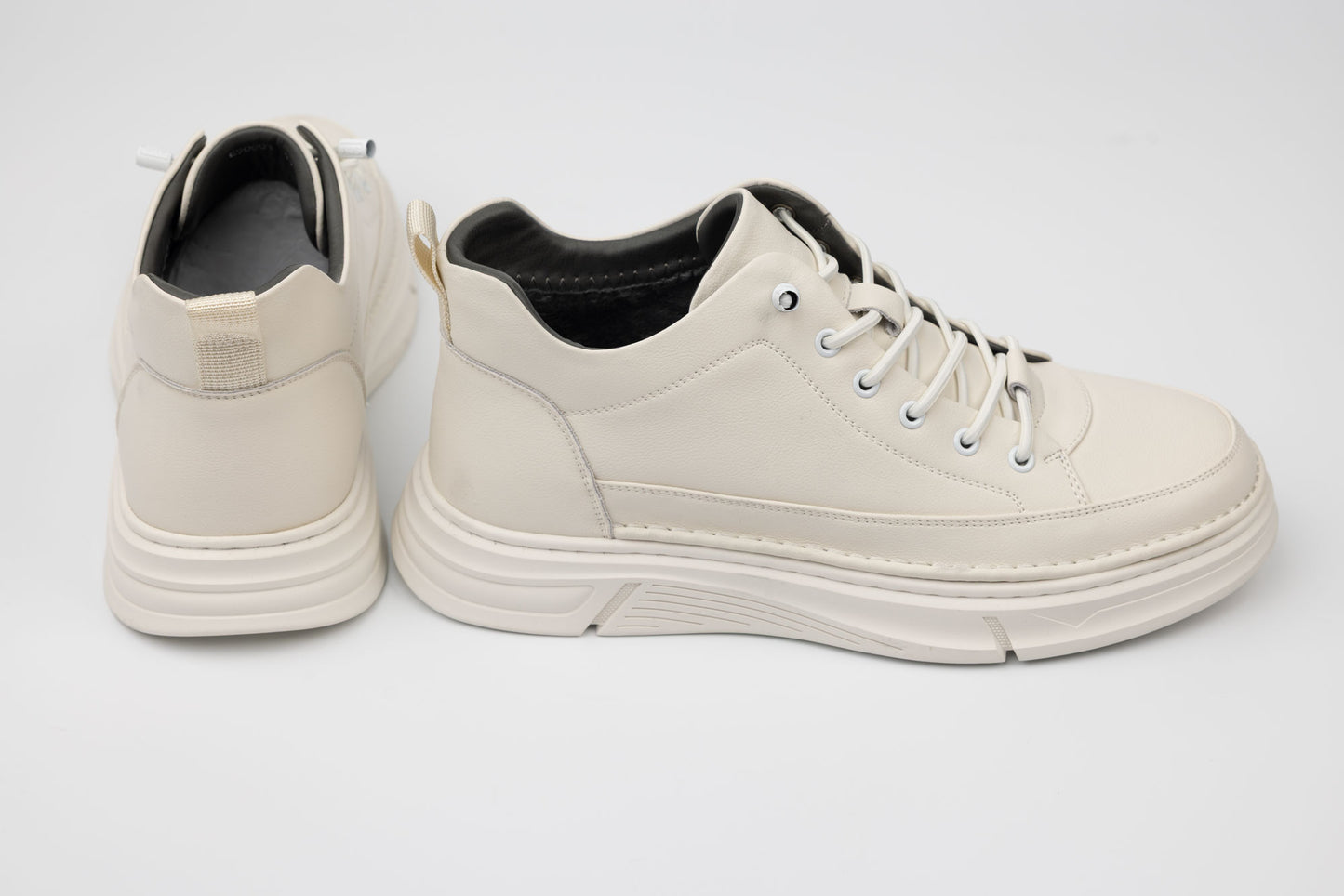 Ghete unisex piele naturală GALLOP 90001 Alb